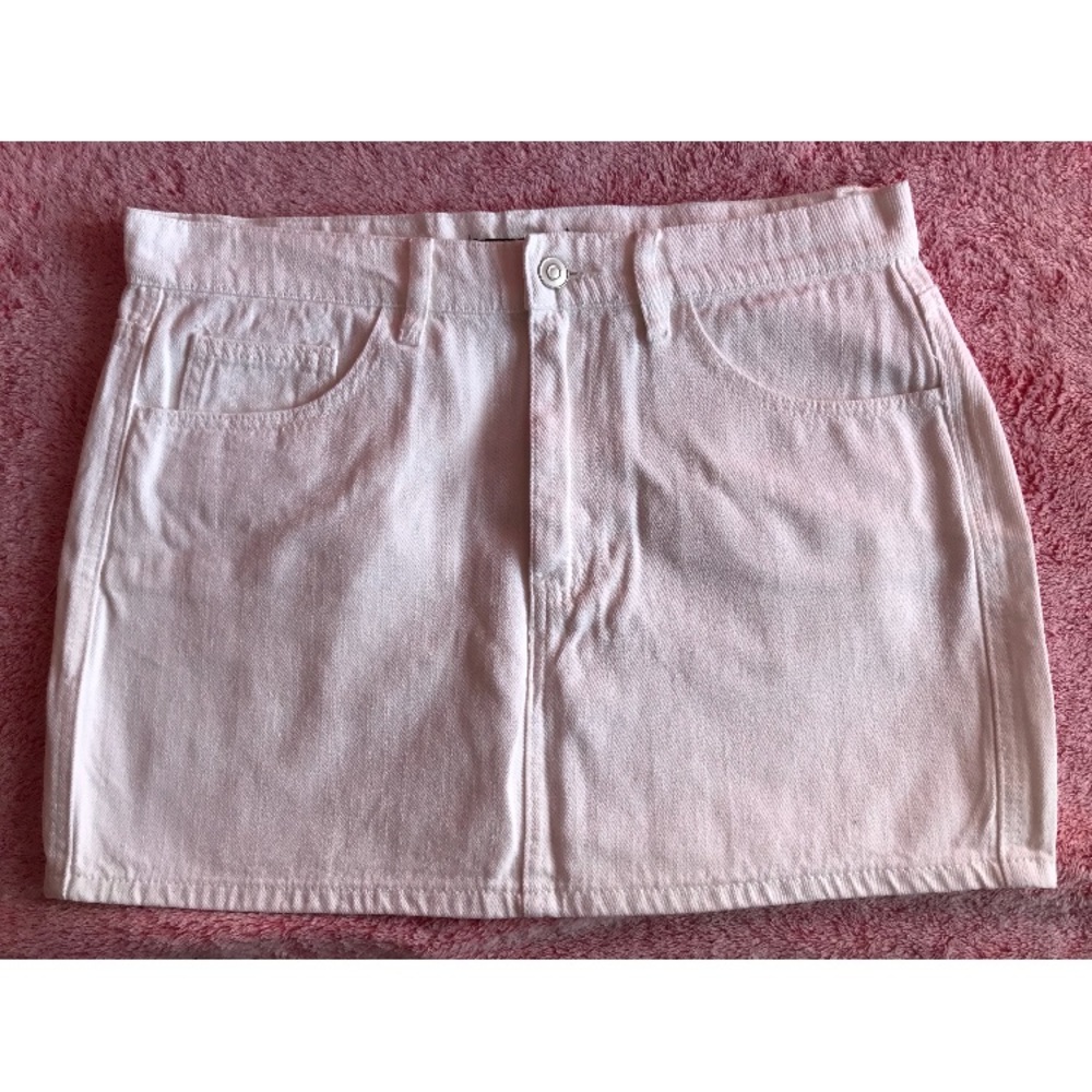 Denim white skirt